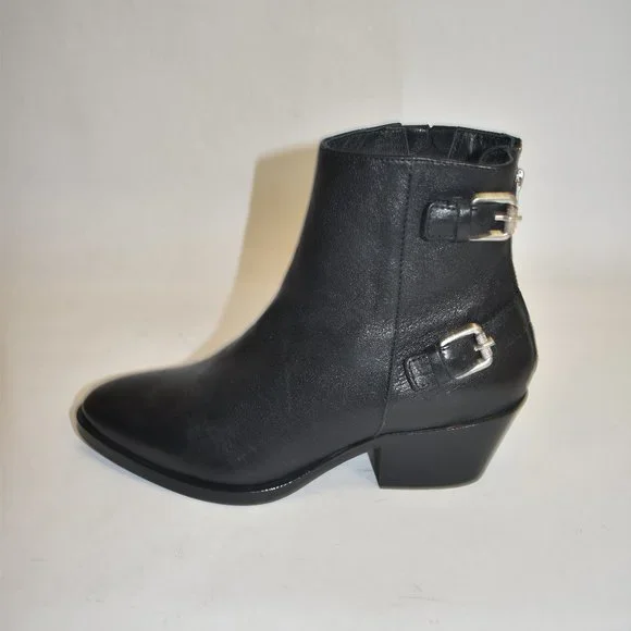 All Saints Women's Sloan Bootie Black Leather Size 39 EU 9 US